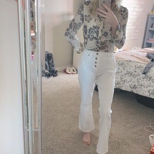 7 for all mankind highwaisted fly button ankle jeans